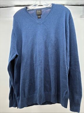 Jos. A. Bank Men's V-Neck Navy Blue Sweater